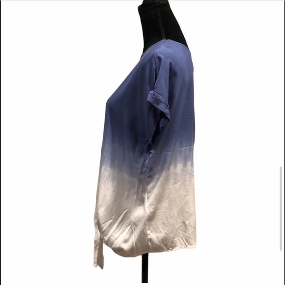 NWT Beach Lunch & Lounge shortsleeved pullover blue white tie dye top size small - Picture 5 of 10